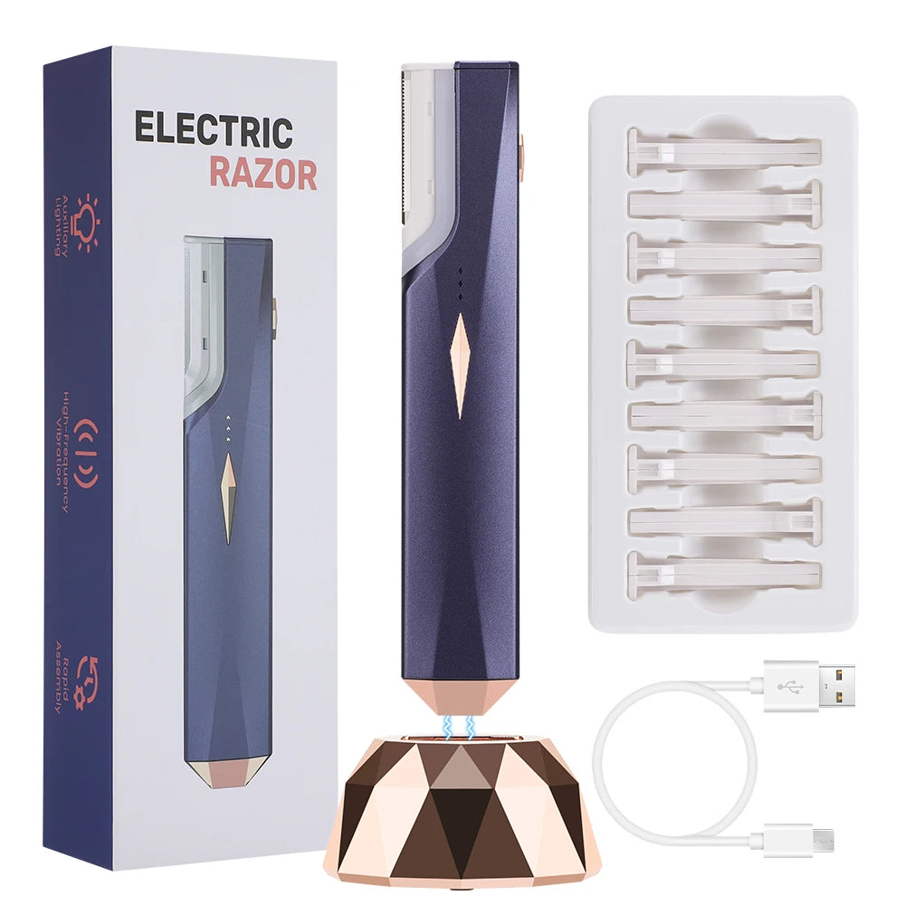 Sonic Rechargeable Facial Dermaplane Razor for Smooth Skin - 11