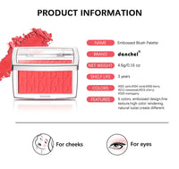 Matte Embossed Blush Palette with Brush