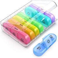 7-Day Stackable Weekly Pill Organizer for Daily Medication