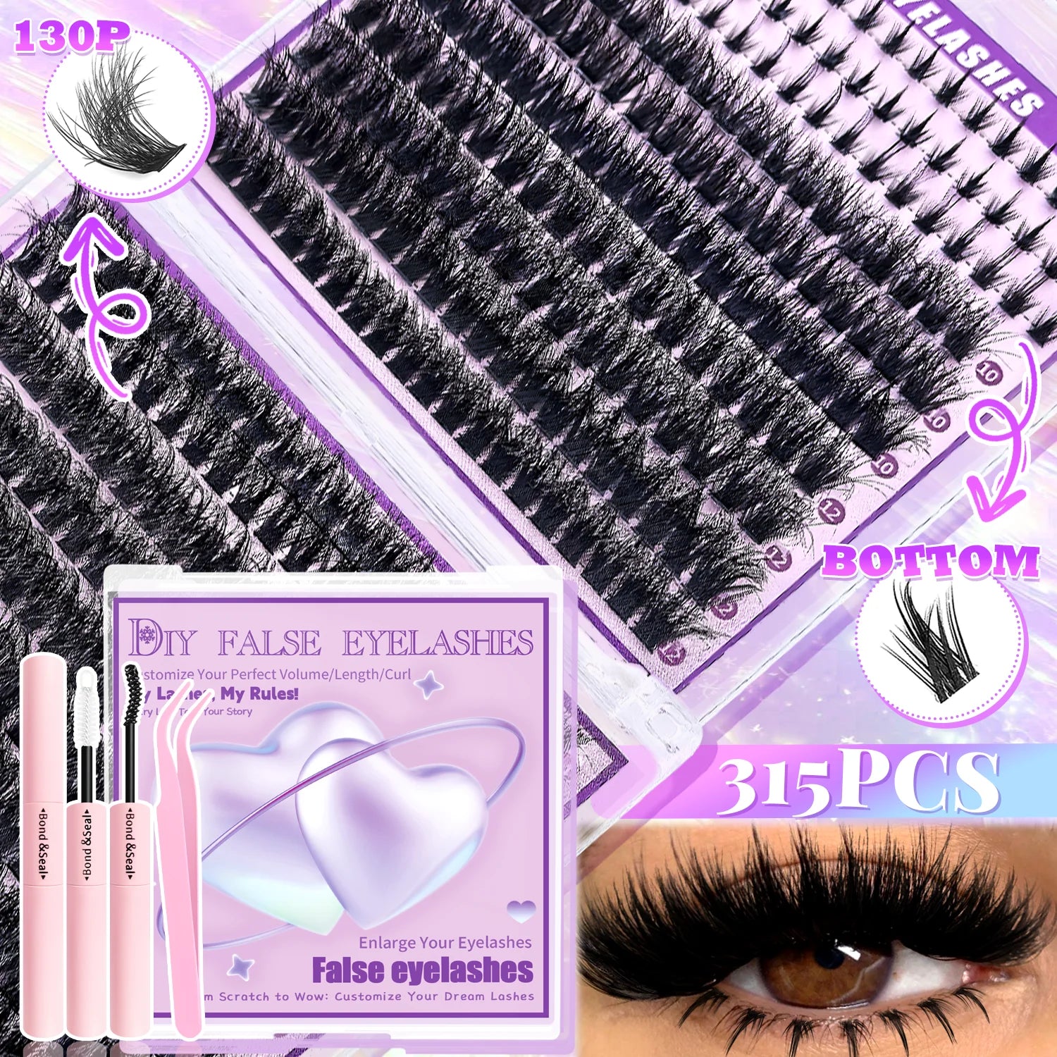 DIY Individual Lash Cluster Kit for Volume - 17