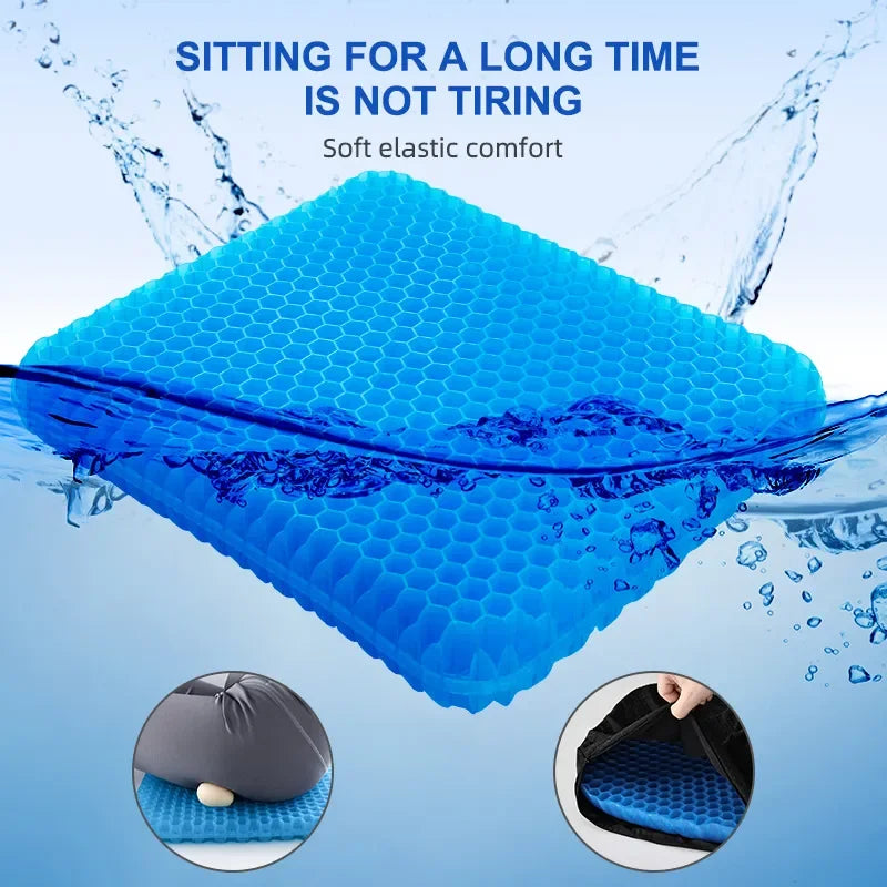 Ergonomic Honeycomb Gel Seat Cushion for Pain Relief
