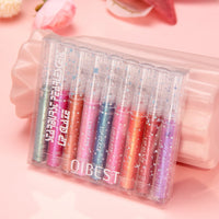 9-Piece Glitter Lip Gloss Set for Shimmering Lips