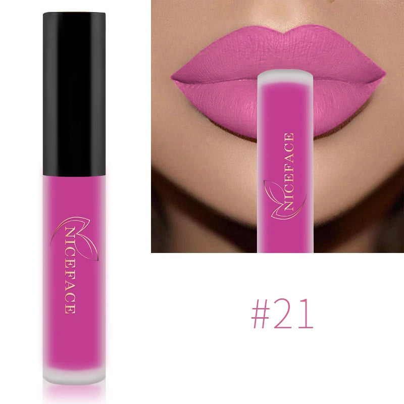 Long-Lasting Velvet Matte Liquid Lipstick - 21