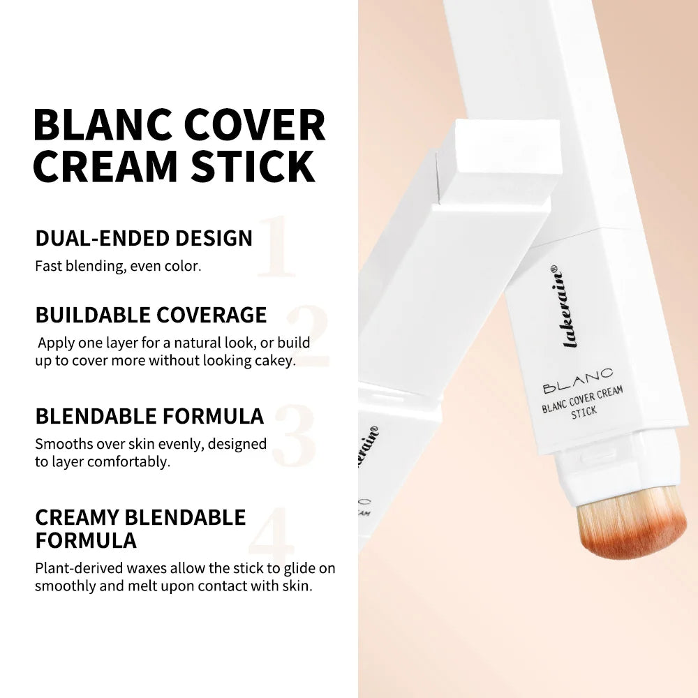 Full Coverage Cream Foundation Stick with Built-in Brush - 3