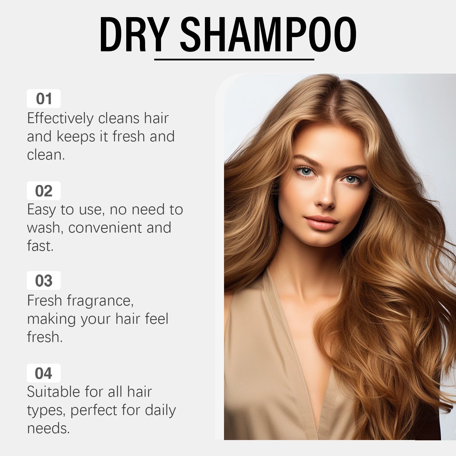 Vanilla Scented Dry Shampoo Spray for Instant Volume and Oil Control - 3