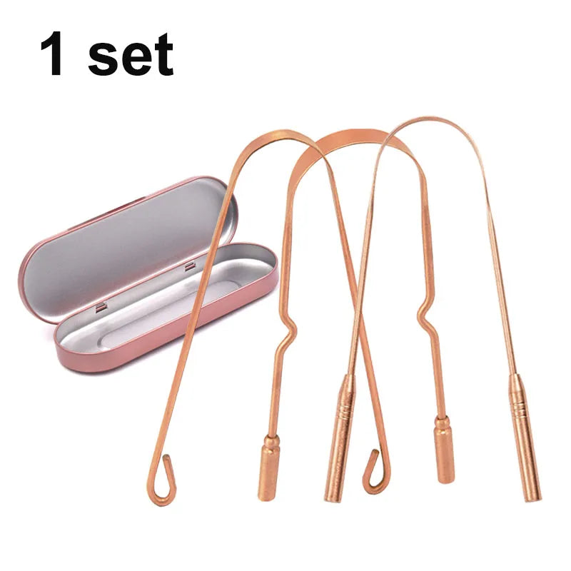 Pure Copper Tongue Scraper for Fresh Breath - 12