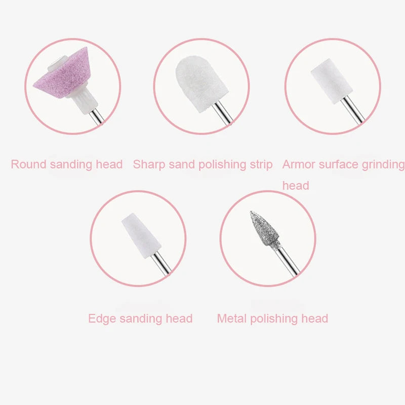 Electric Cordless Nail Drill and Manicure Pedicure File Set - 3