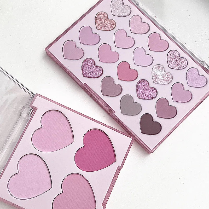 20-Color Heart-Shaped Eyeshadow Palette - 24
