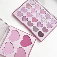 20-Color Heart-Shaped Eyeshadow Palette
