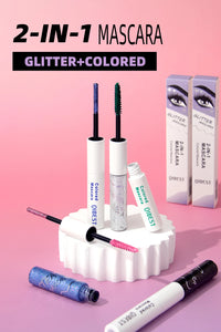 2-in-1 Glitter and Colored Waterproof Mascara