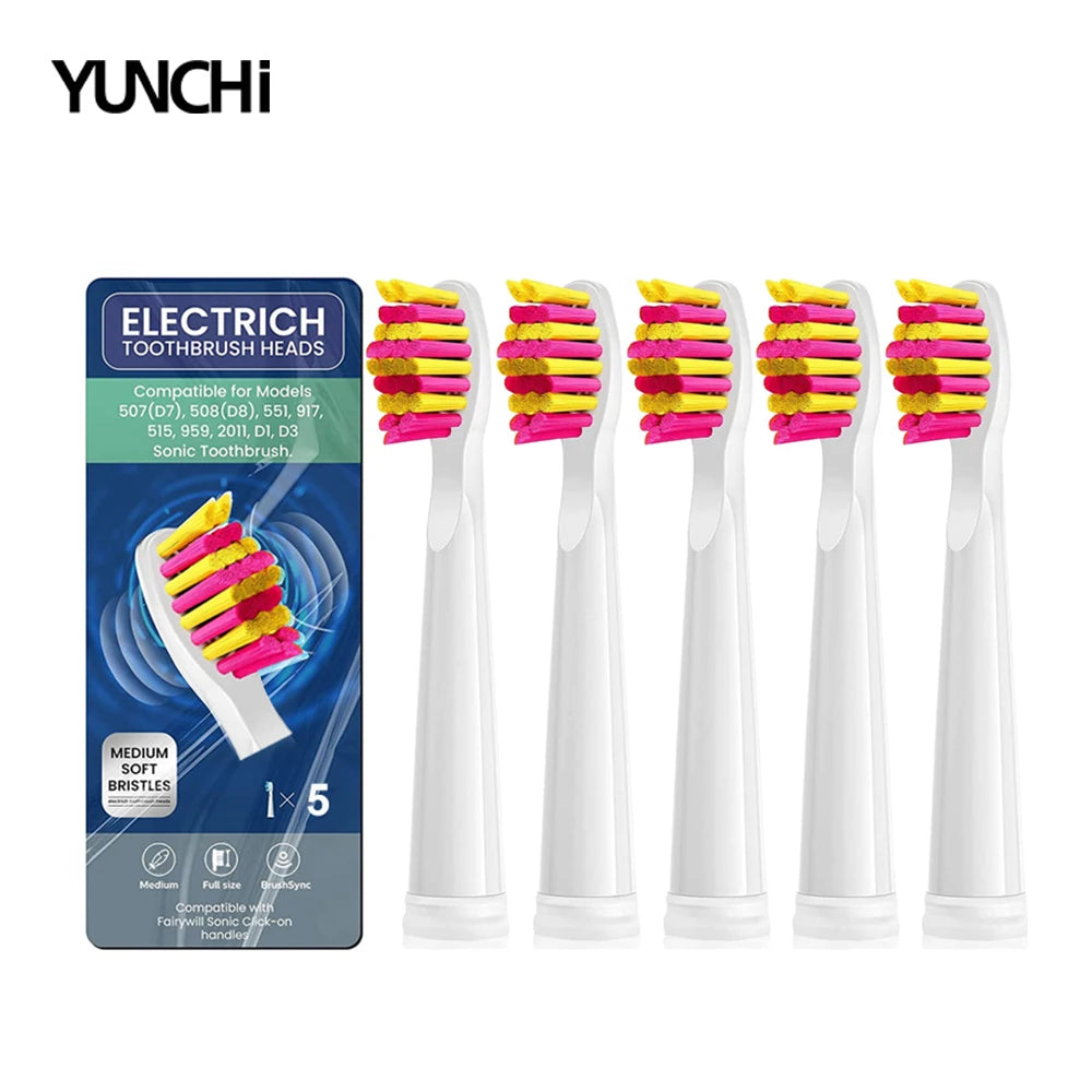 Replacement Sonic Toothbrush Heads for Fairywill & Seago - 19