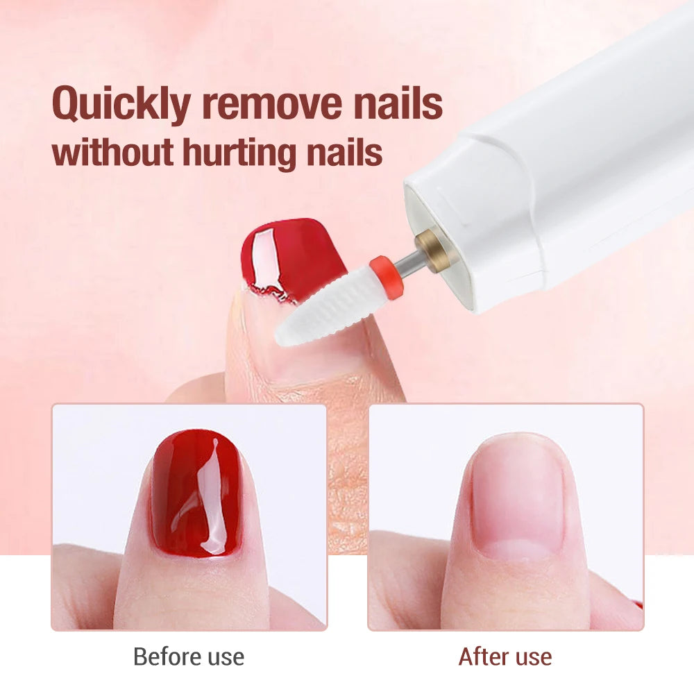 Electric Cordless Nail Drill and Manicure Pedicure File Set - 14