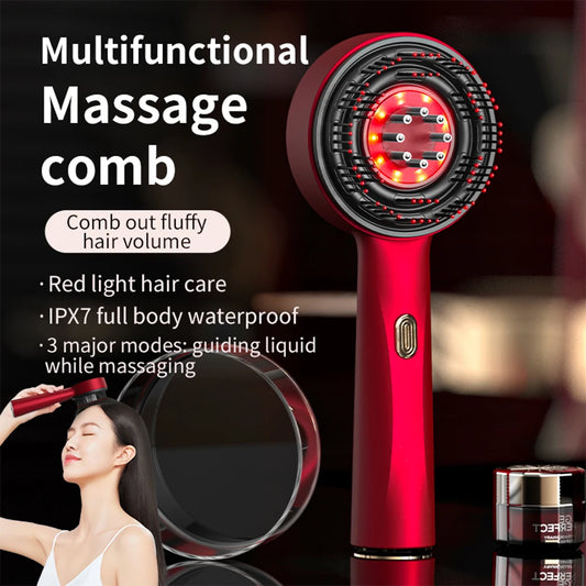 Electric Red Light Scalp Massager and Hair Growth Comb