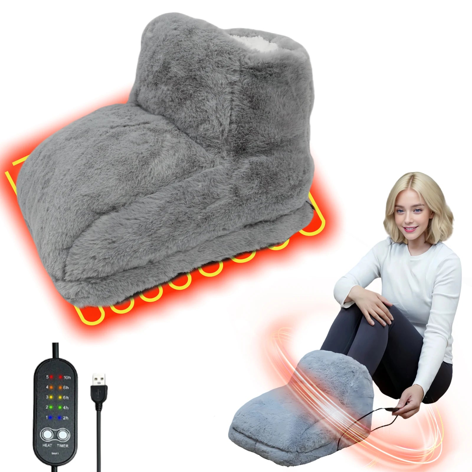 USB Heated Foot Warmer for Cold Feet - 1