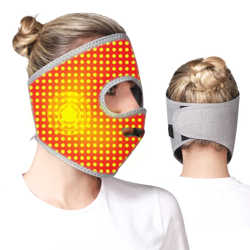 Red Light Heating Facial Massage Mask - 1