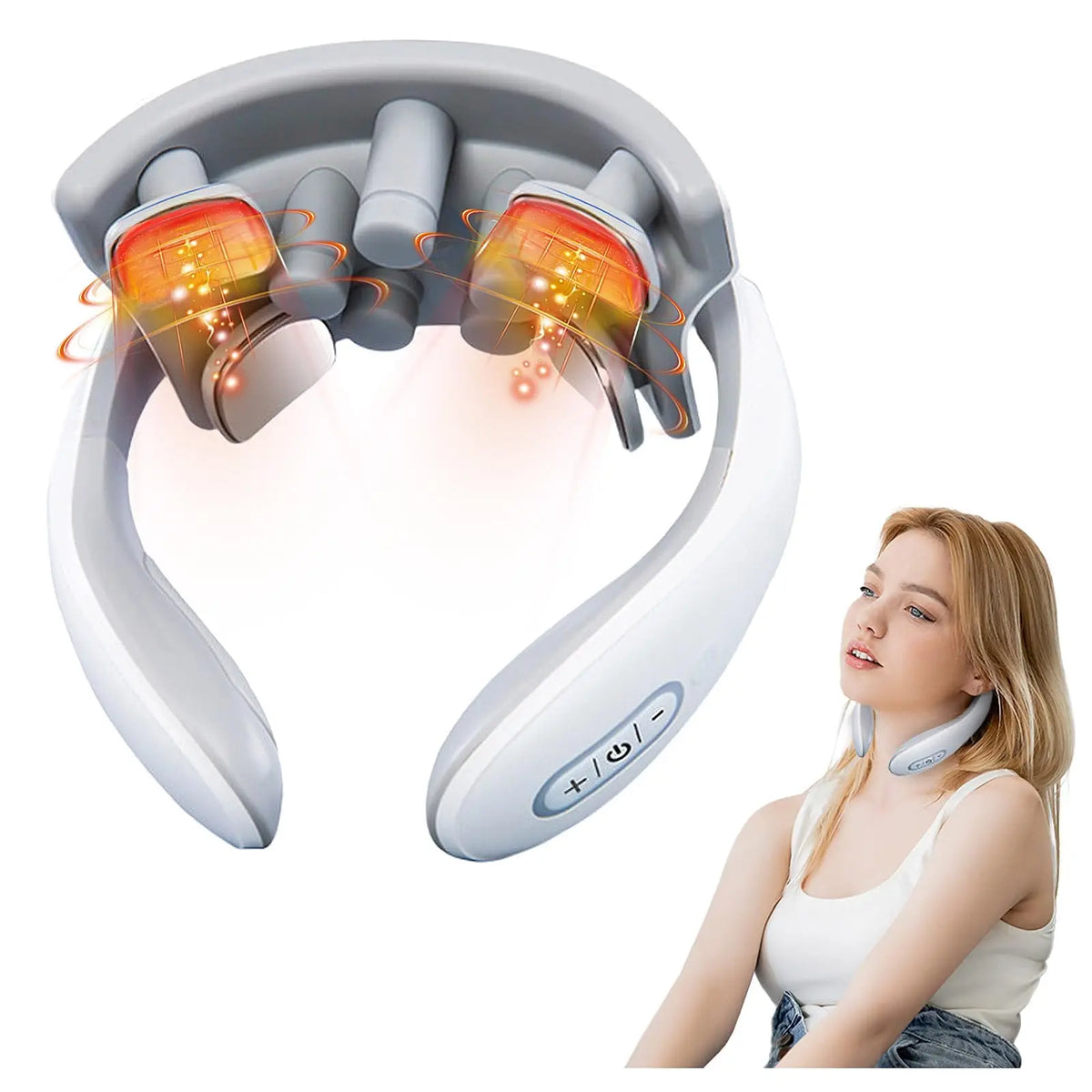Smart Electric Neck Massager with Pulse and Heat