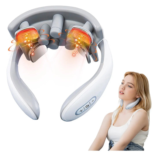 Smart Electric Neck Massager with Pulse and Heat