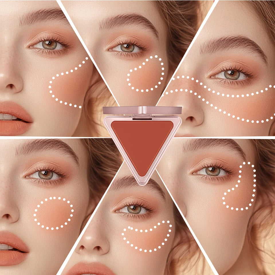 Matte Satin Cream Blush for Long-Lasting Natural Glow - 12