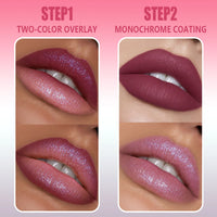 Two-Tone Glitter Matte Lipstick for Bold Lips