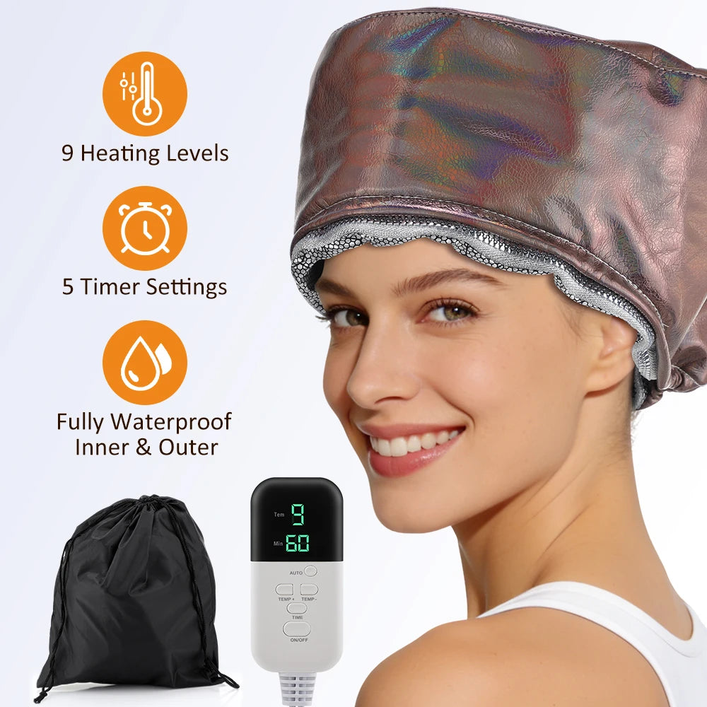 Professional Electric Thermal Hair Steamer Cap for Deep Conditioning - 1