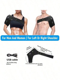 USB Heated Shoulder Massage Brace for Pain Relief