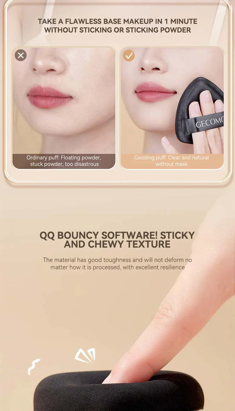 Dual-Sided Triangle Makeup Puff for Flawless Blending - 9