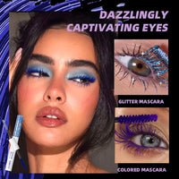 2-in-1 Glitter and Colored Mascara for Bold Eyelashes