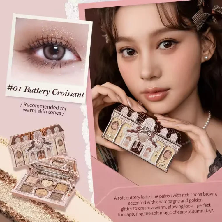 6-Color Shell Pearl Eyeshadow Palette for Long-Lasting Makeup - 49