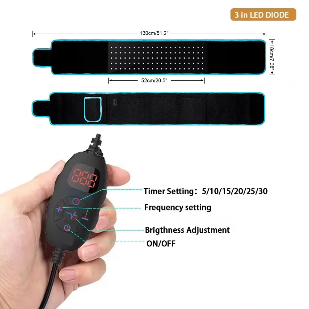 Red & Infrared LED Therapy Belt for Pain Relief and Recovery - 5