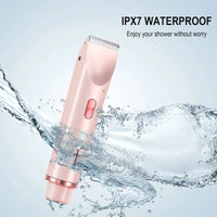 2-in-1 Waterproof Electric Hair Trimmer for Face and Body
