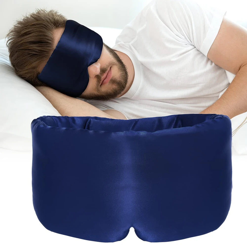 Silk Sleep Mask with Adjustable Strap for Deep Relaxation - 12