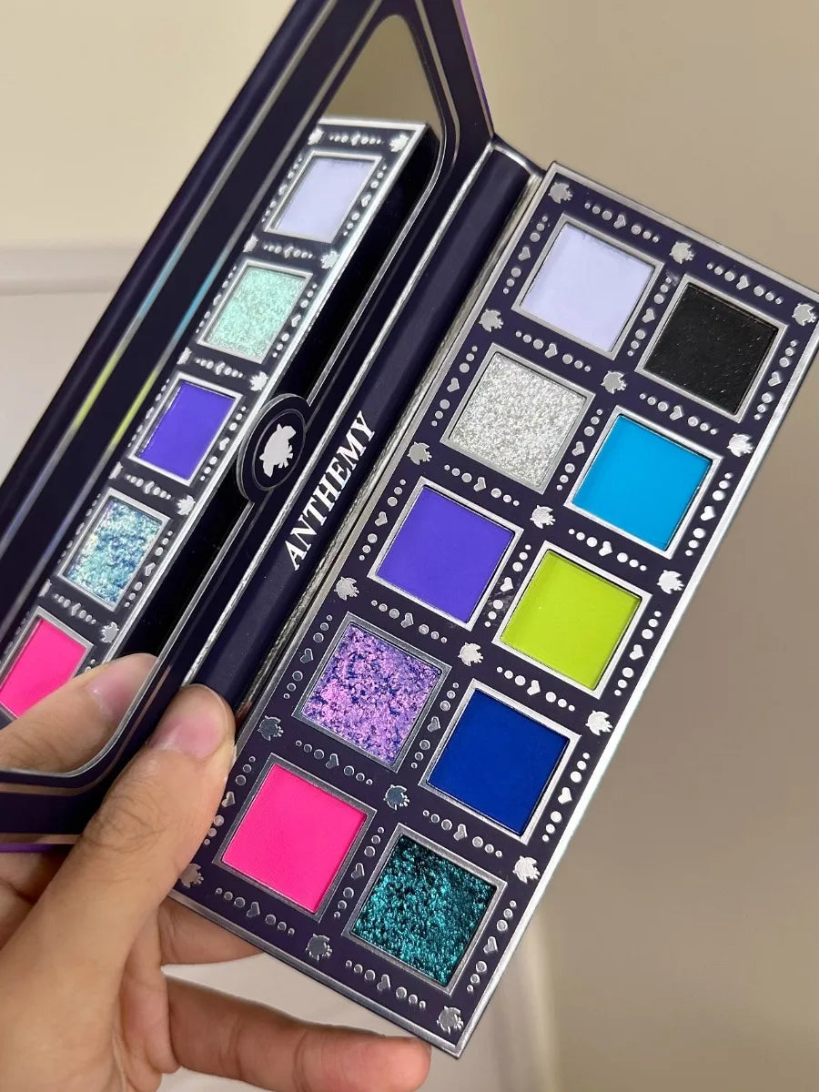 10-Color Waterproof Shimmer Eyeshadow Palette - 18