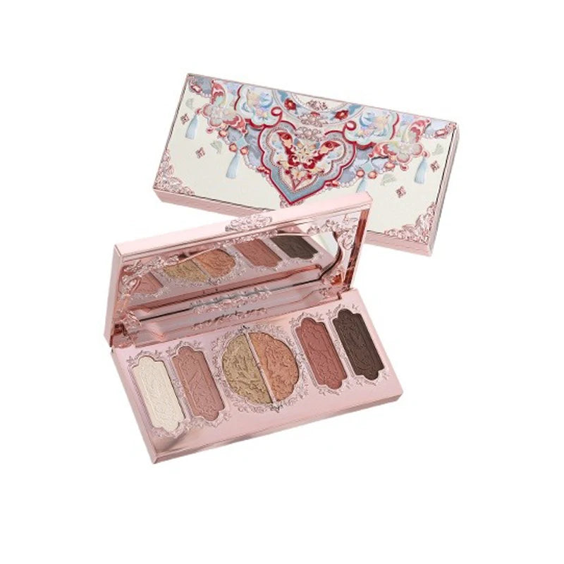 6-Color Embossed Eyeshadow Palette for All-Day Wear - 1