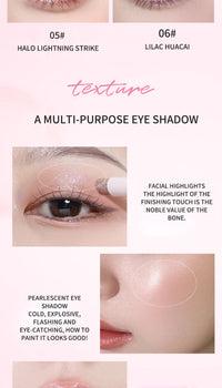Water-Gloss Shimmer Eyeshadow Stick for Long-Lasting Makeup