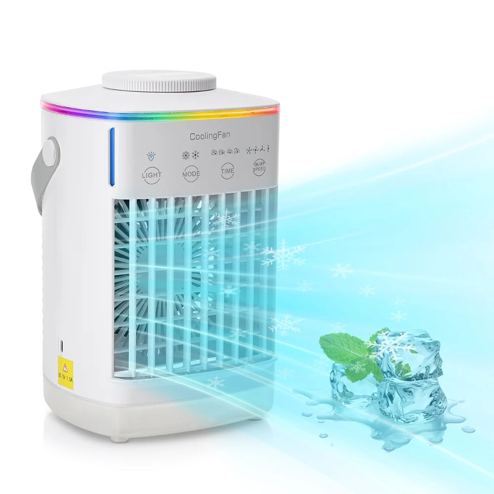 Portable Desktop Air Cooler and Humidifier Fan - 1
