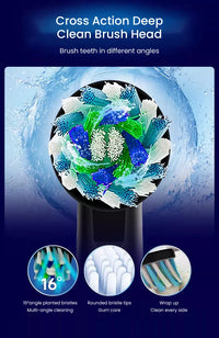 Rechargeable Electric Toothbrush with Pressure Sensor