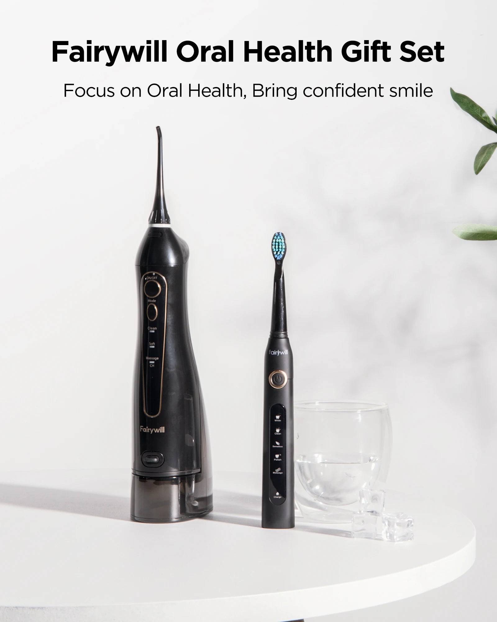 Portable Cordless Water Flosser and Electric Toothbrush Set - 21