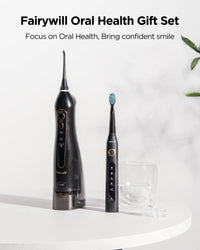 Portable Cordless Water Flosser and Electric Toothbrush Set