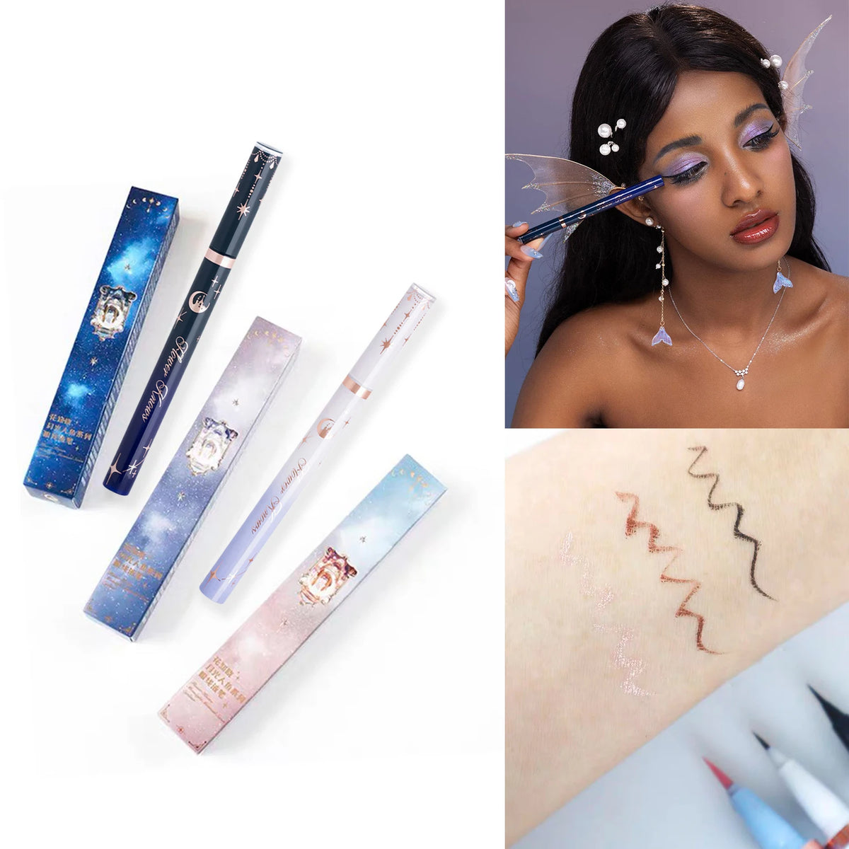Waterproof Mermaid Liquid Eyeliner with Precise Fine Tip