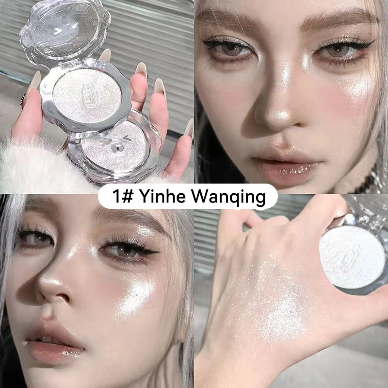 3D Shimmer Highlighter Powder for Radiant Glow - 19