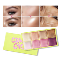 8-Color Cream Highlighter and Contour Palette for Radiant Makeup