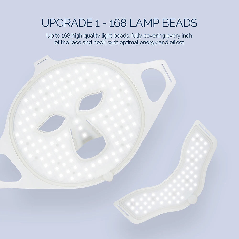 Flexible Silicone LED Light Therapy Mask for Face and Neck - 12