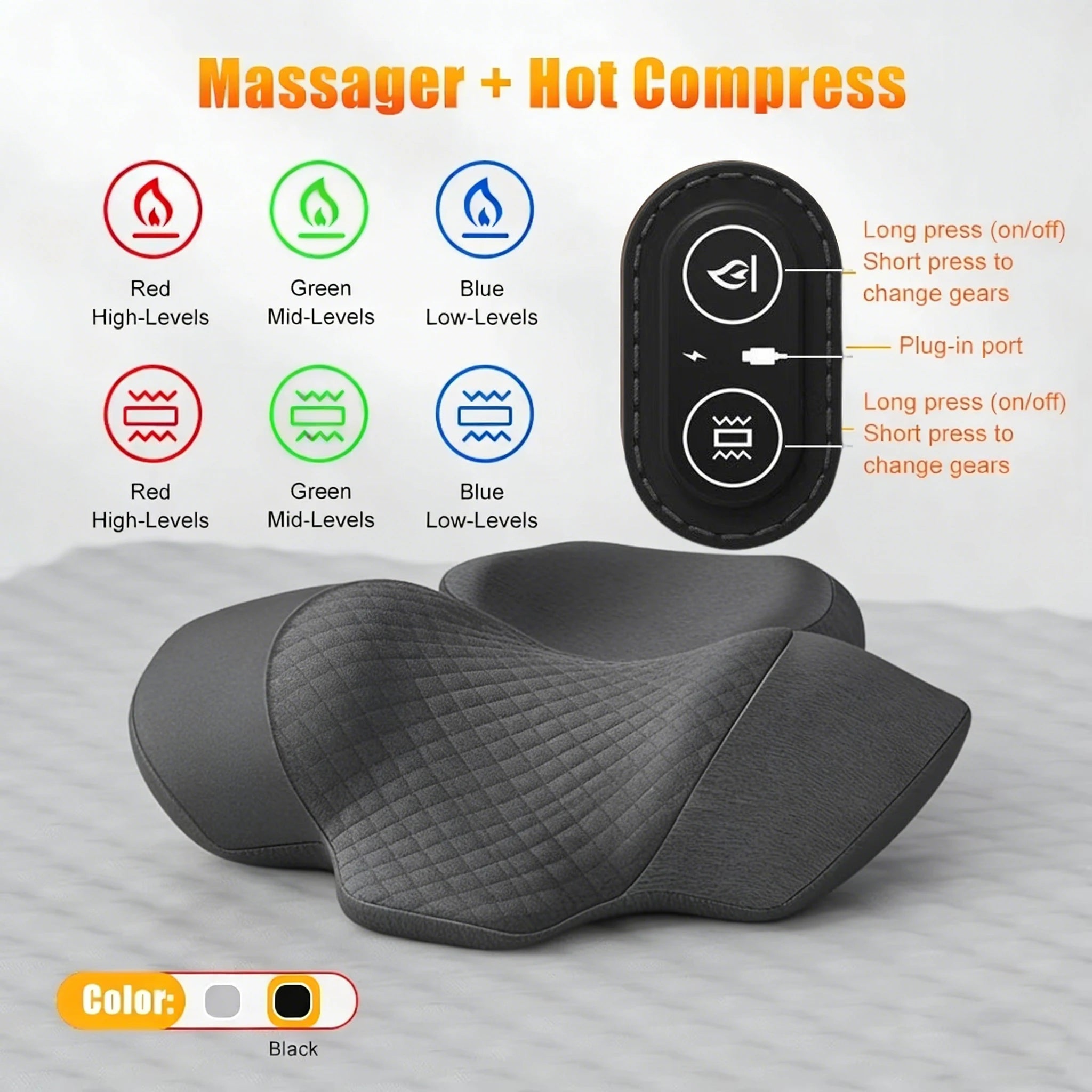 Cervical Neck Traction & Heating Massage Pillow - 17