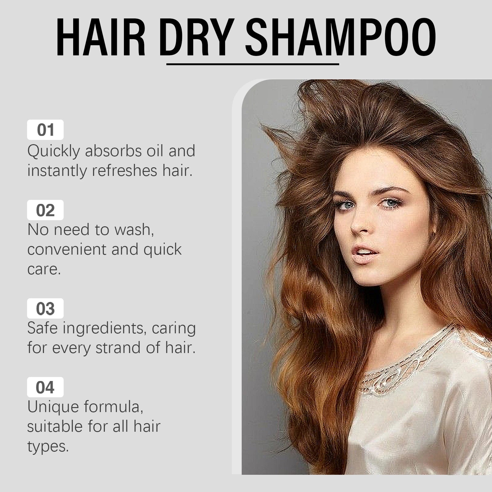 Instant Volumizing Dry Shampoo Spray for Oily Hair - 2