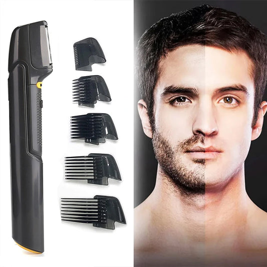5-in-1 Portable Wireless Men's Body Hair and Beard Trimmer
