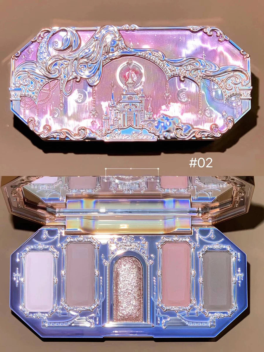 5-Color Mermaid Eyeshadow Palette for Long-Lasting Shimmer - 15