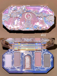 5-Color Mermaid Eyeshadow Palette for Long-Lasting Shimmer