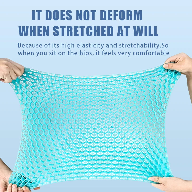 Breathable Honeycomb Gel Seat Cushion for Pain Relief - 2