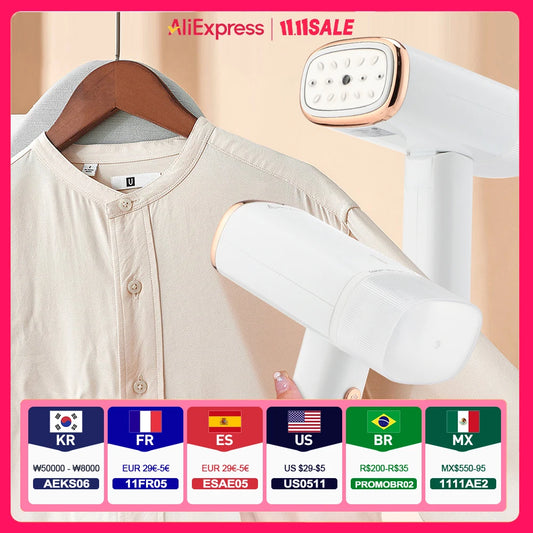 Portable Foldable Handheld Garment Steamer for Travel and Home