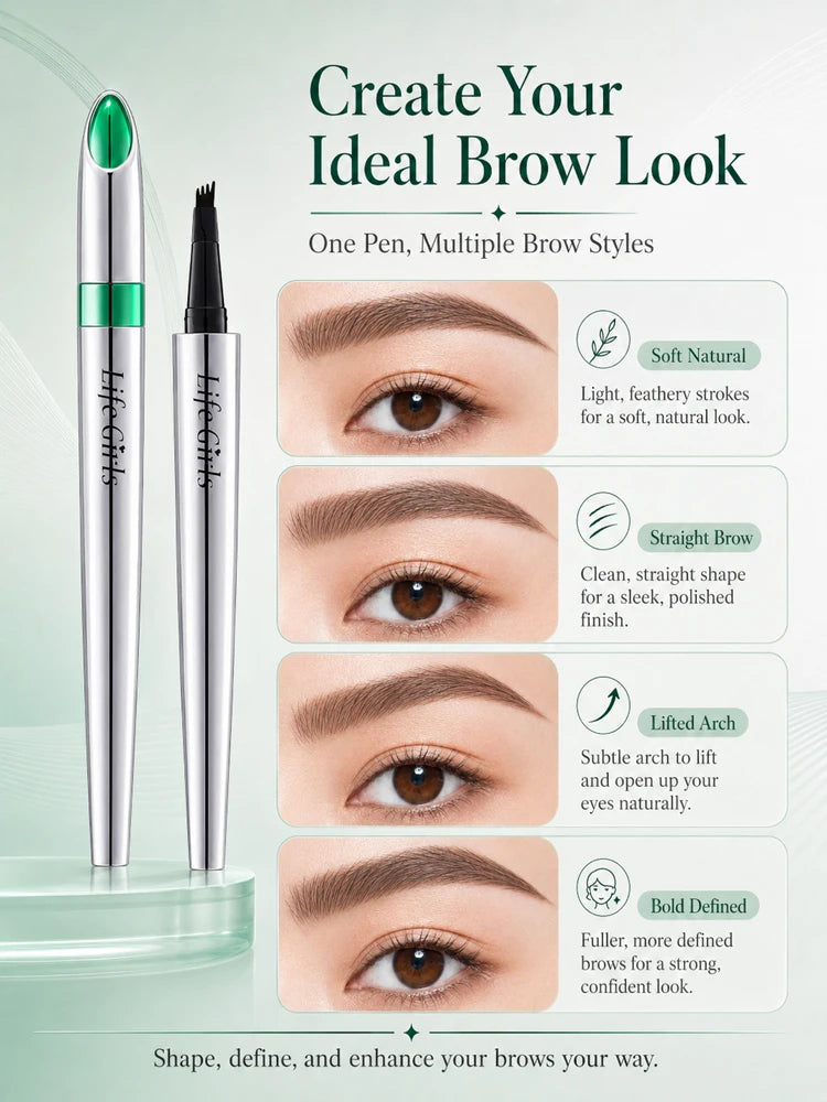 4-Fork Waterproof Eyebrow Pen for Natural Hair-Like Strokes - 16